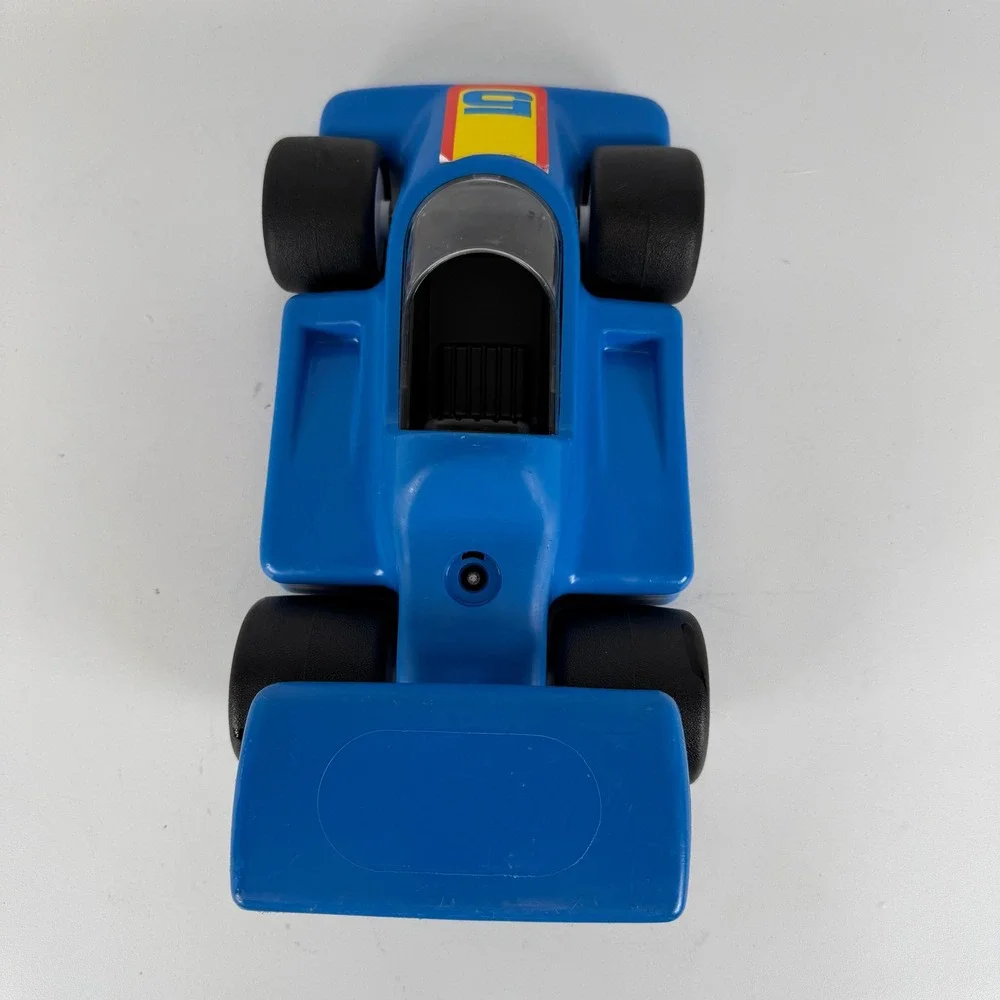 Vintage Little Tikes Blue Race Car Formula 1 Indy Style Number 5 Made in USA